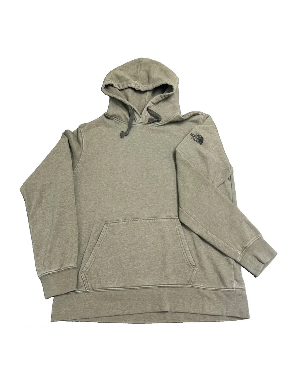 The North Face A47EF, Tekno fleece hoodie Large Olive Minimal Sleeve Logo
